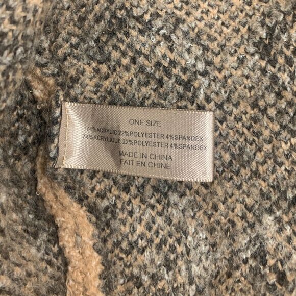 Akemi + Kin Hadley Knit Kimono Womens One Size Camel Open Front Ribbed Sleeves - Picture 5 of 14